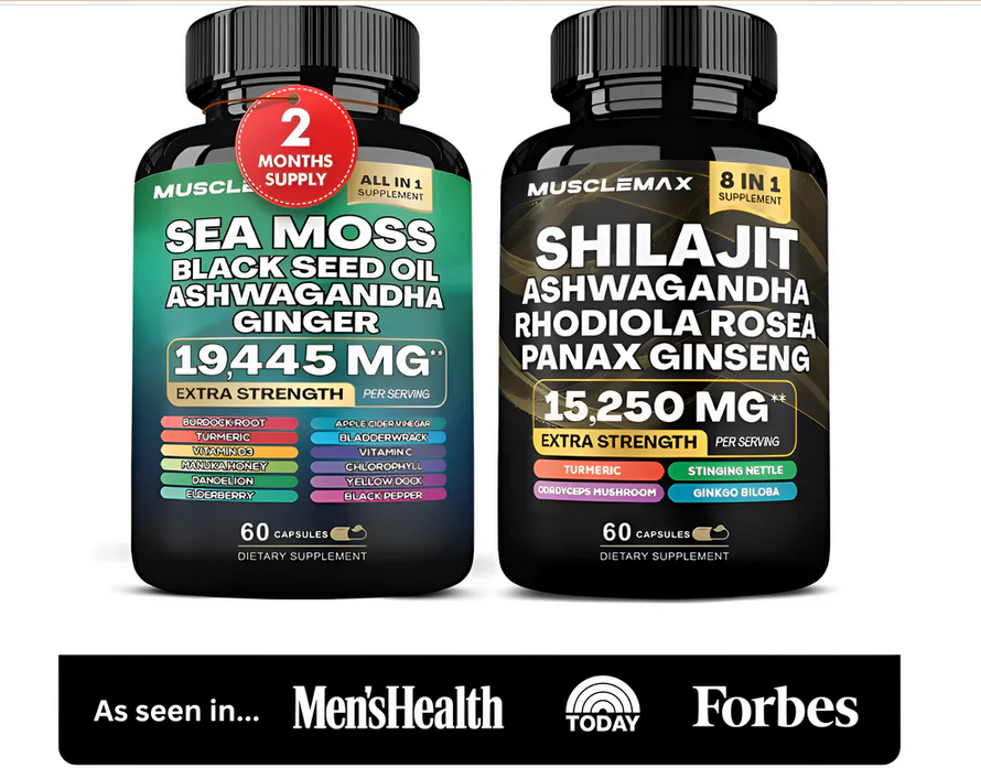 MuscleMax™ Sea Moss & Shilajit Ultimate Supplement Bundle